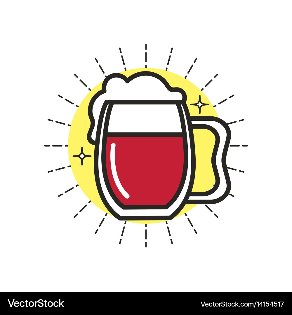 Linear icon beer Royalty Free Vector Image - VectorStock