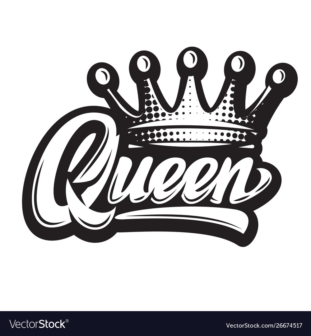 Dancing Queen Text With Crown Stock Illustration - Download Image