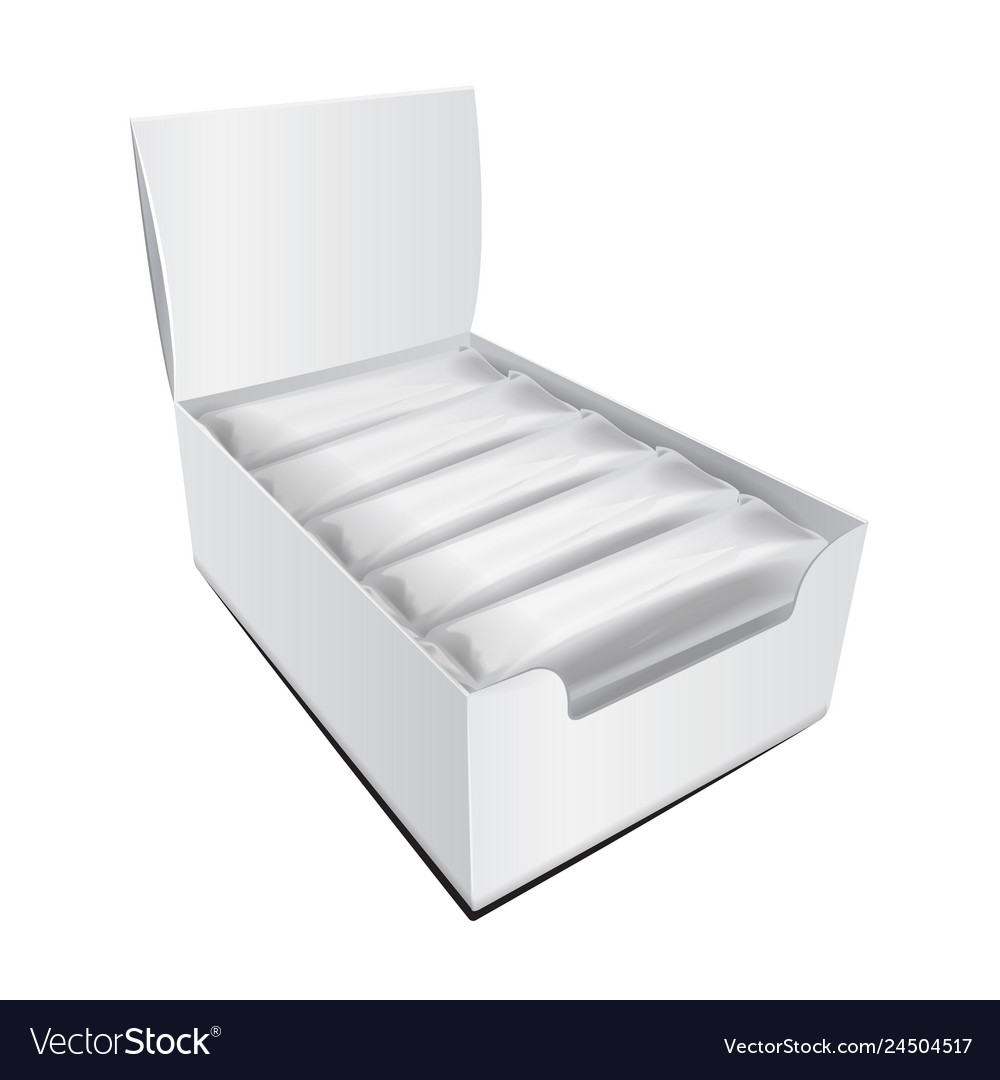 Download Retail and shelf white paper box mockup side view Vector Image