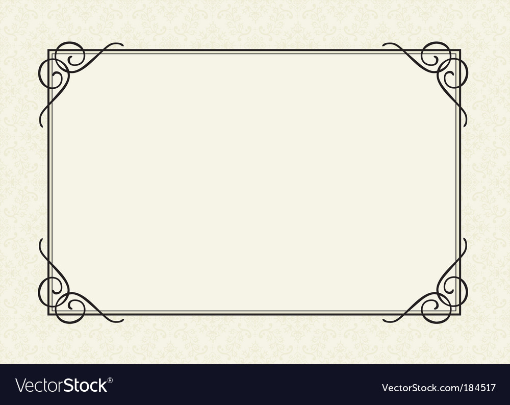 Vintage Frame Royalty Free Vector Image Vectorstock