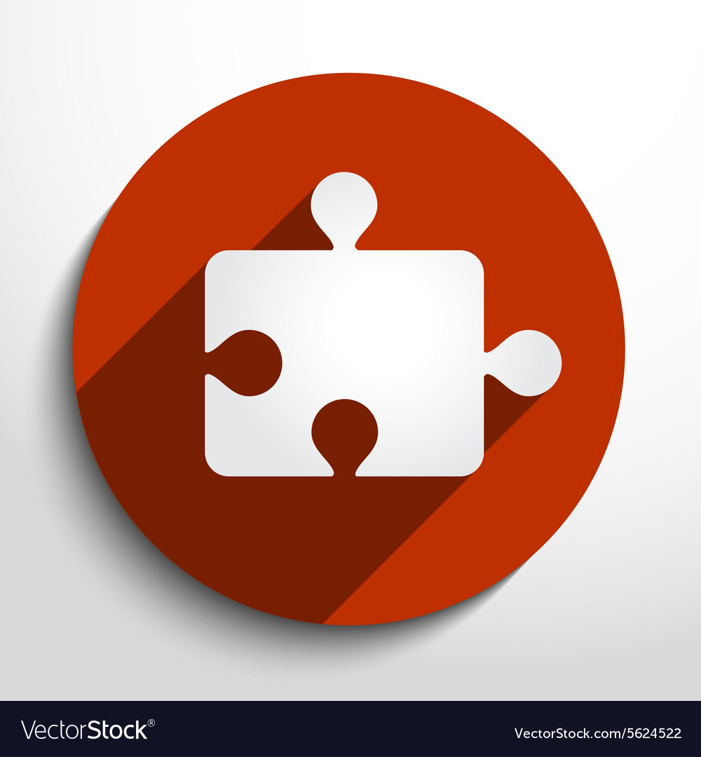 Puzzles piece web flat icon