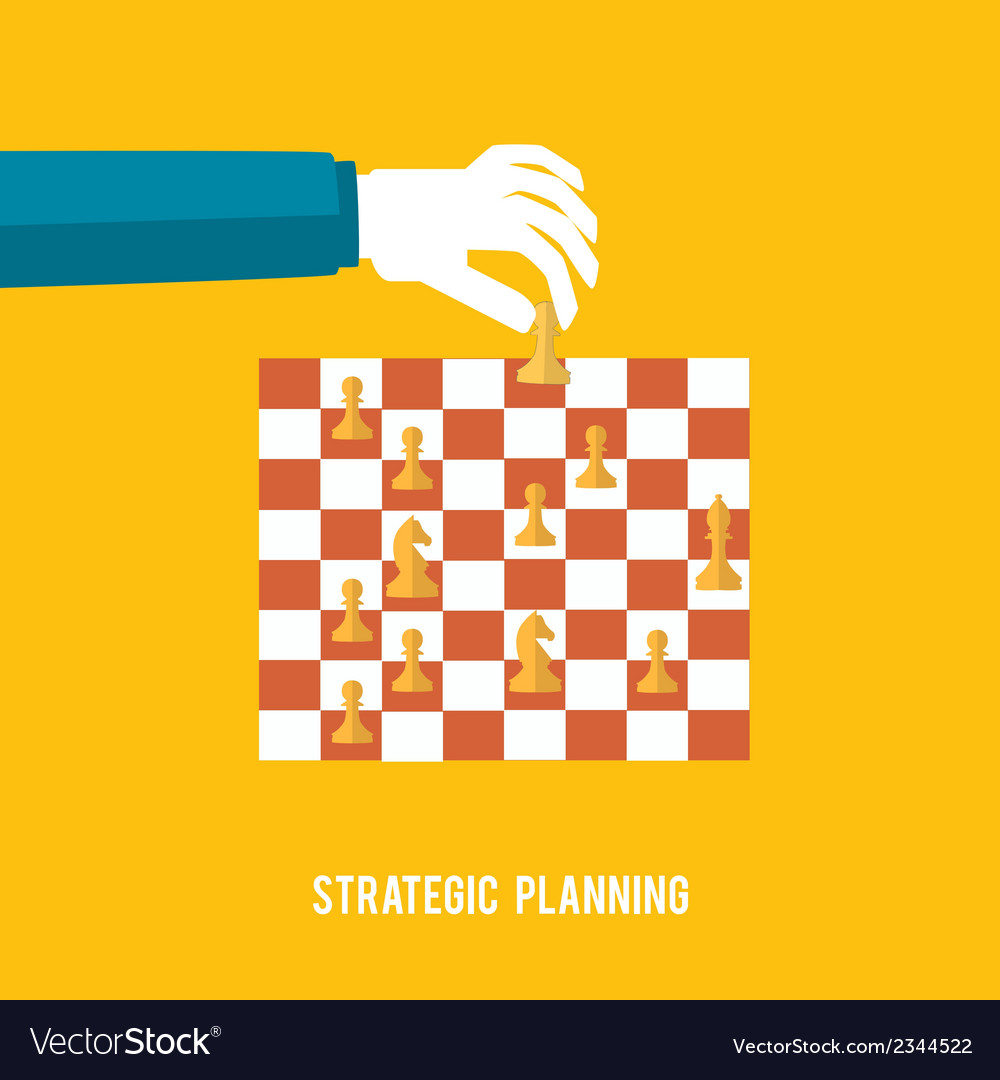 Strategy planning concept Royalty Free Vector Image