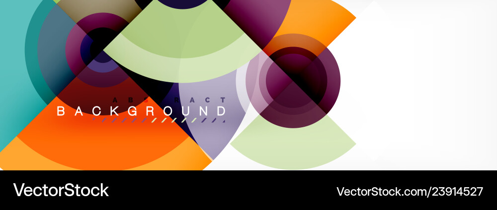 Circle geometric composition abstract background Vector Image