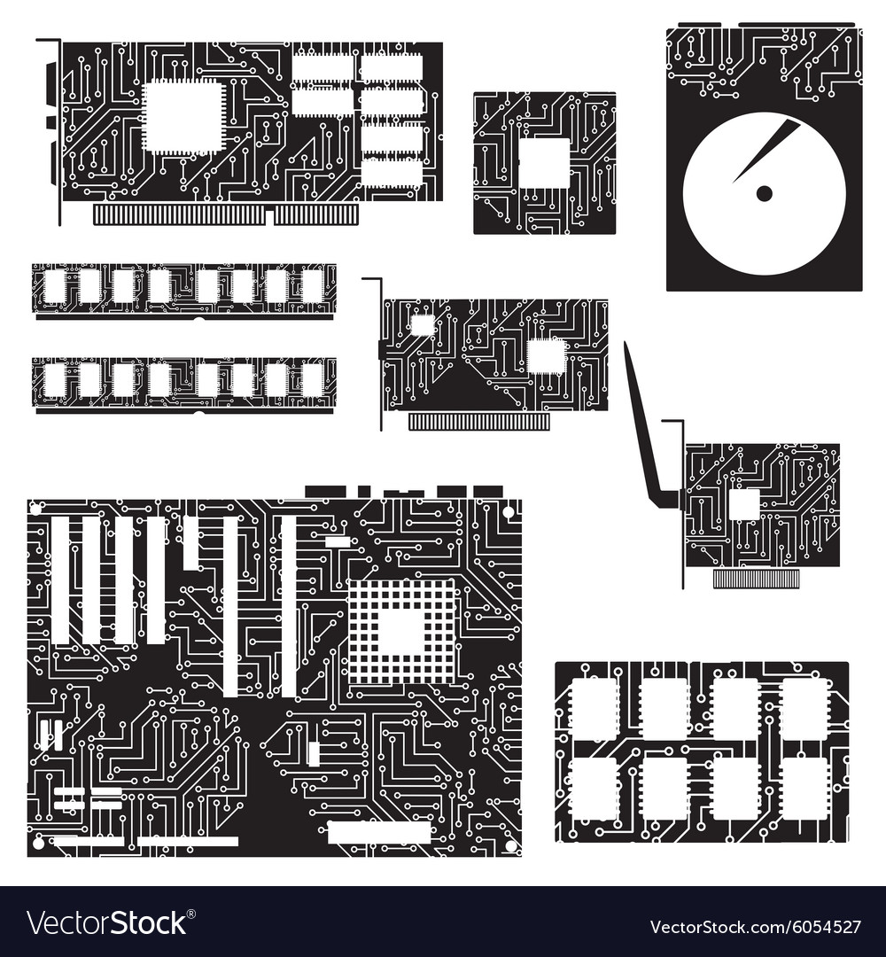 Internal desktop computer components and circuits