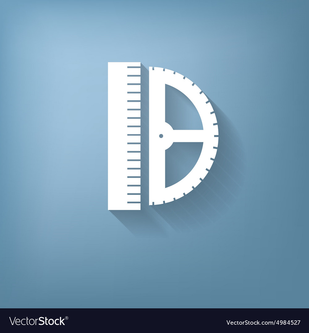 Ruler and protractor characters geometry