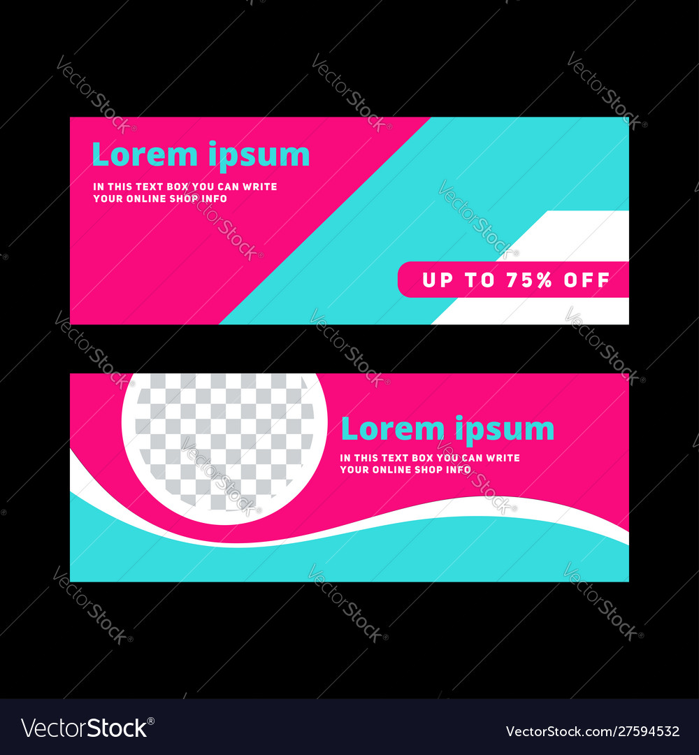 Abstract Web Banner Design Facebook Cover Abstra Vector Image