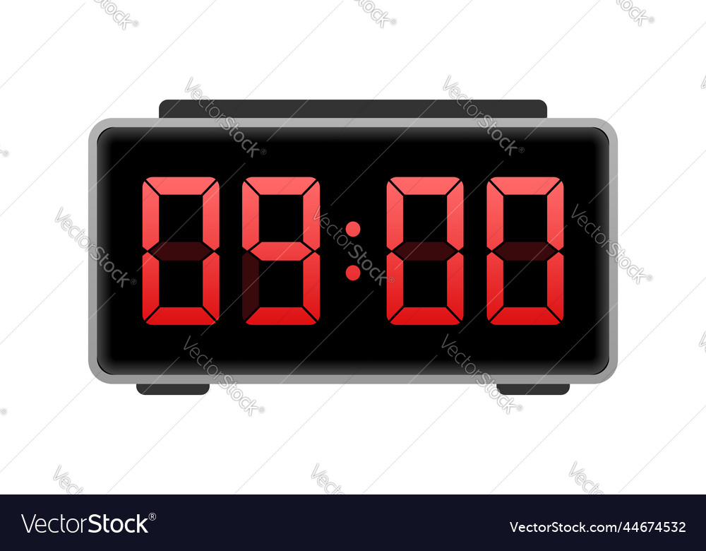 Digital clock number set time icon design