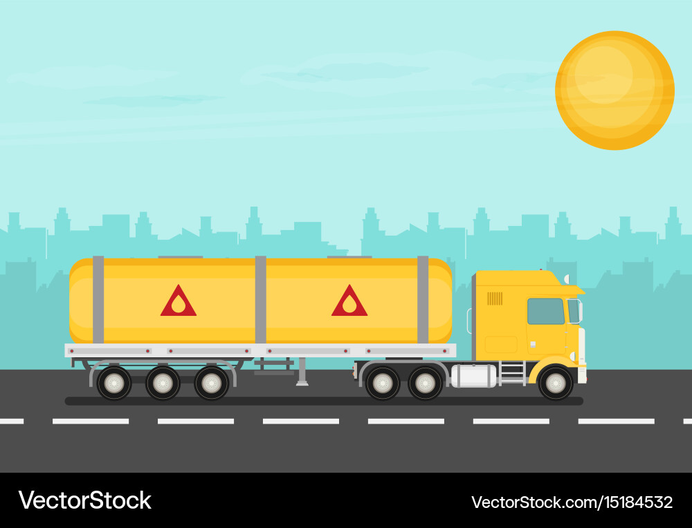 Flat truck Royalty Free Vector Image - VectorStock