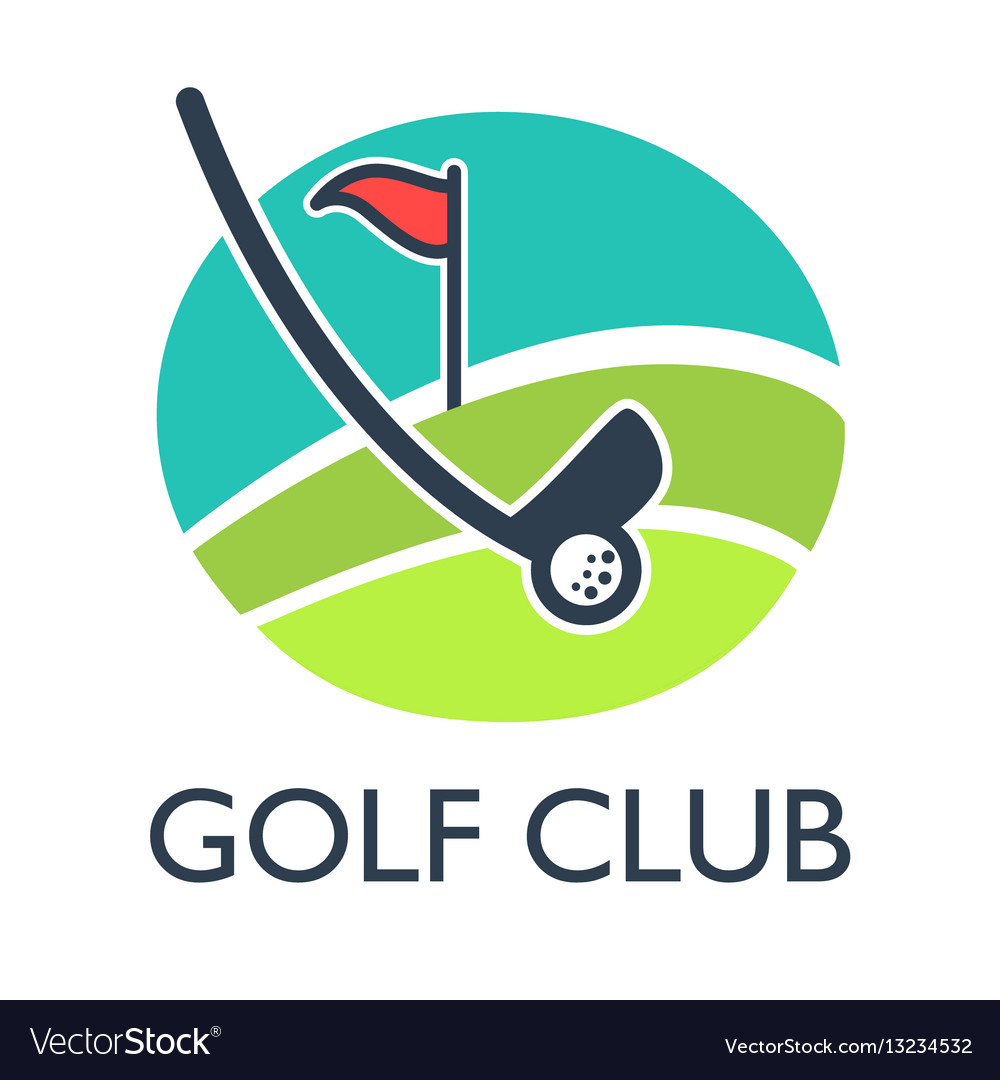 Golf Country Club Logo Template Or Icon For Vector Image