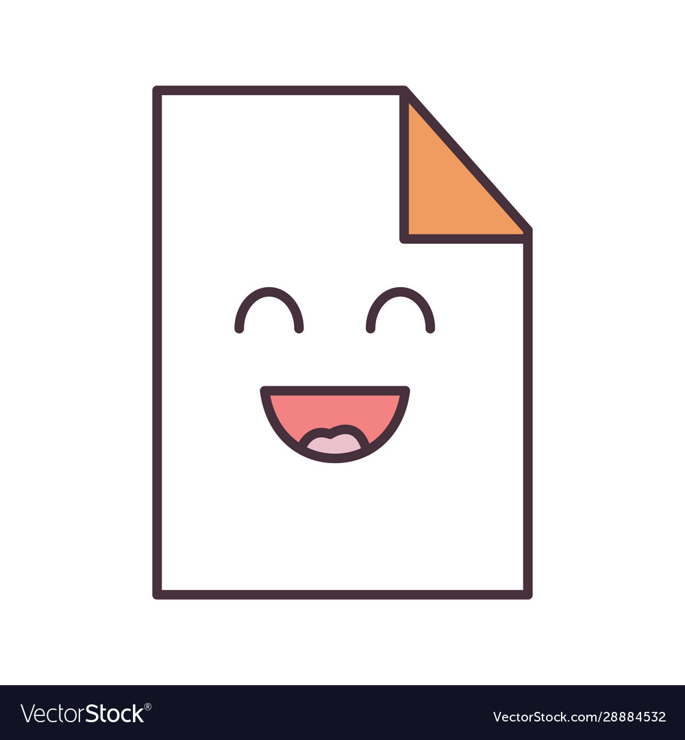 Smiling file character color icon vector image Smiling file character color icon