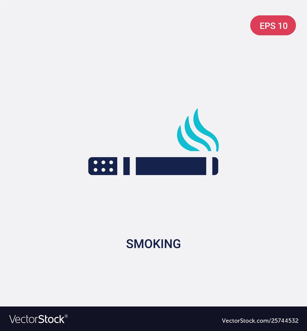 Two color smoking icon from hotel concept