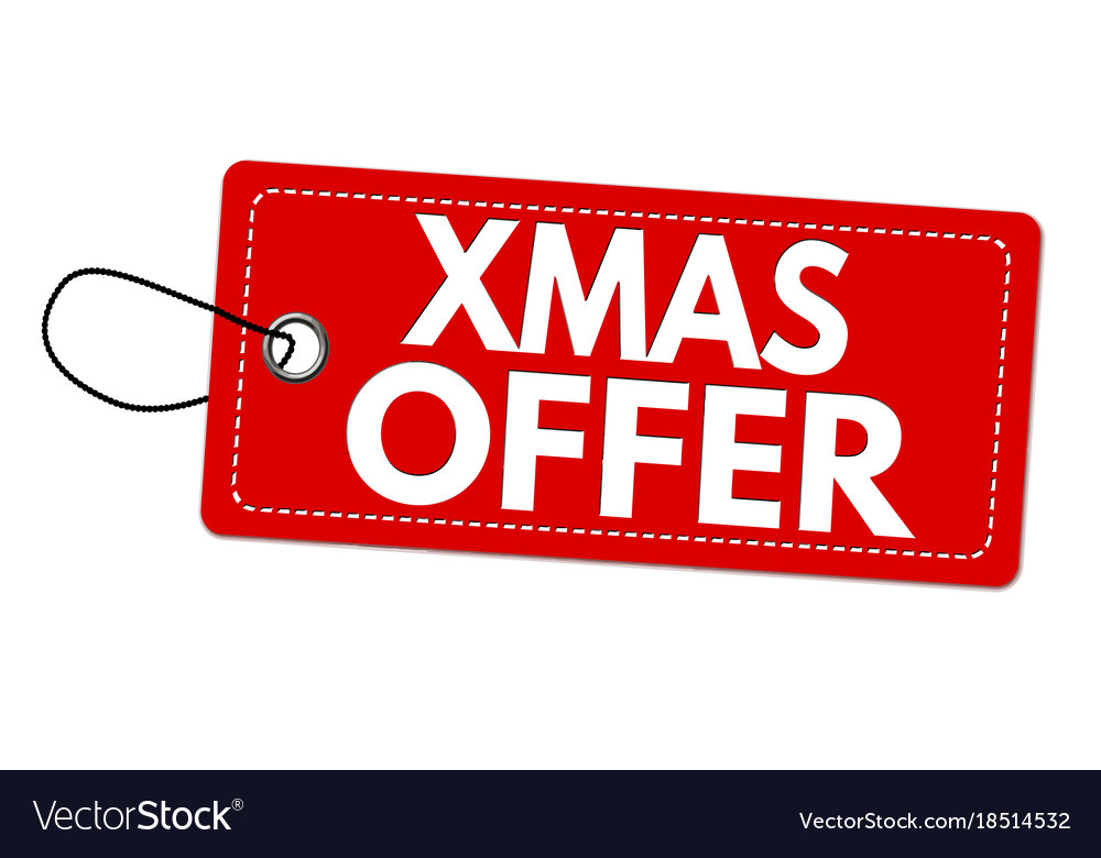 Xmas offer label or price tag Royalty Free Vector Image