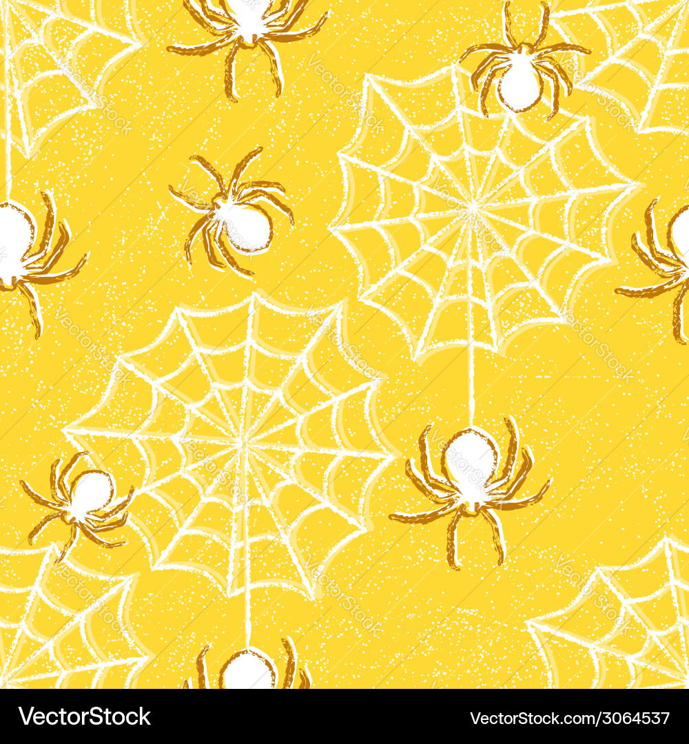 Halloween seamless pattern with spiders Royalty Free Vector