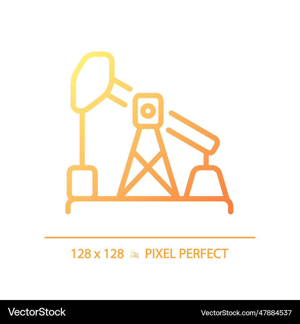 Oil pump gradient linear icon Royalty Free Vector Image