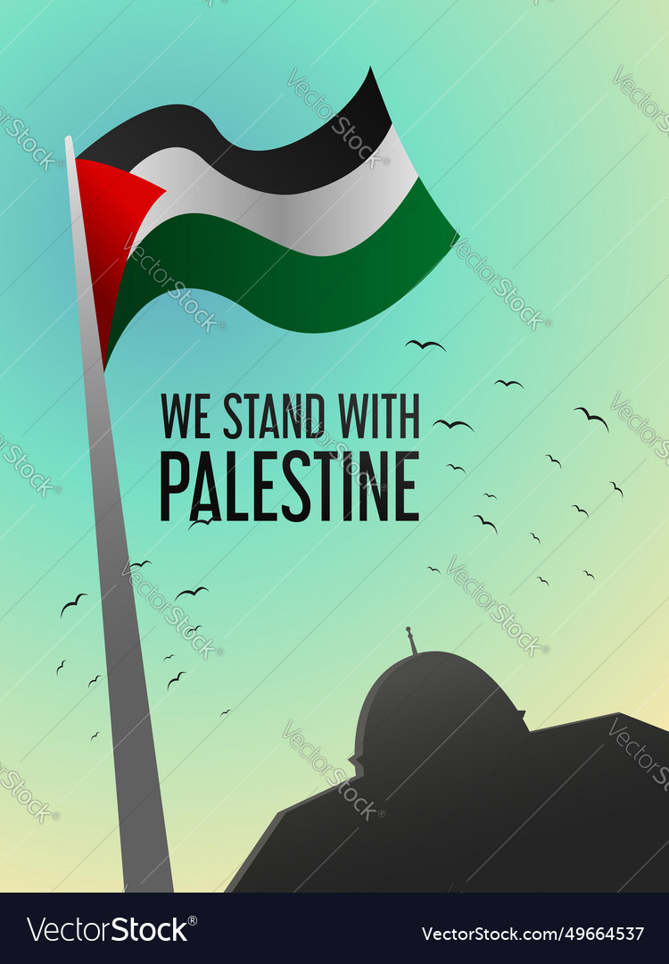 Poster design template about support for palestine