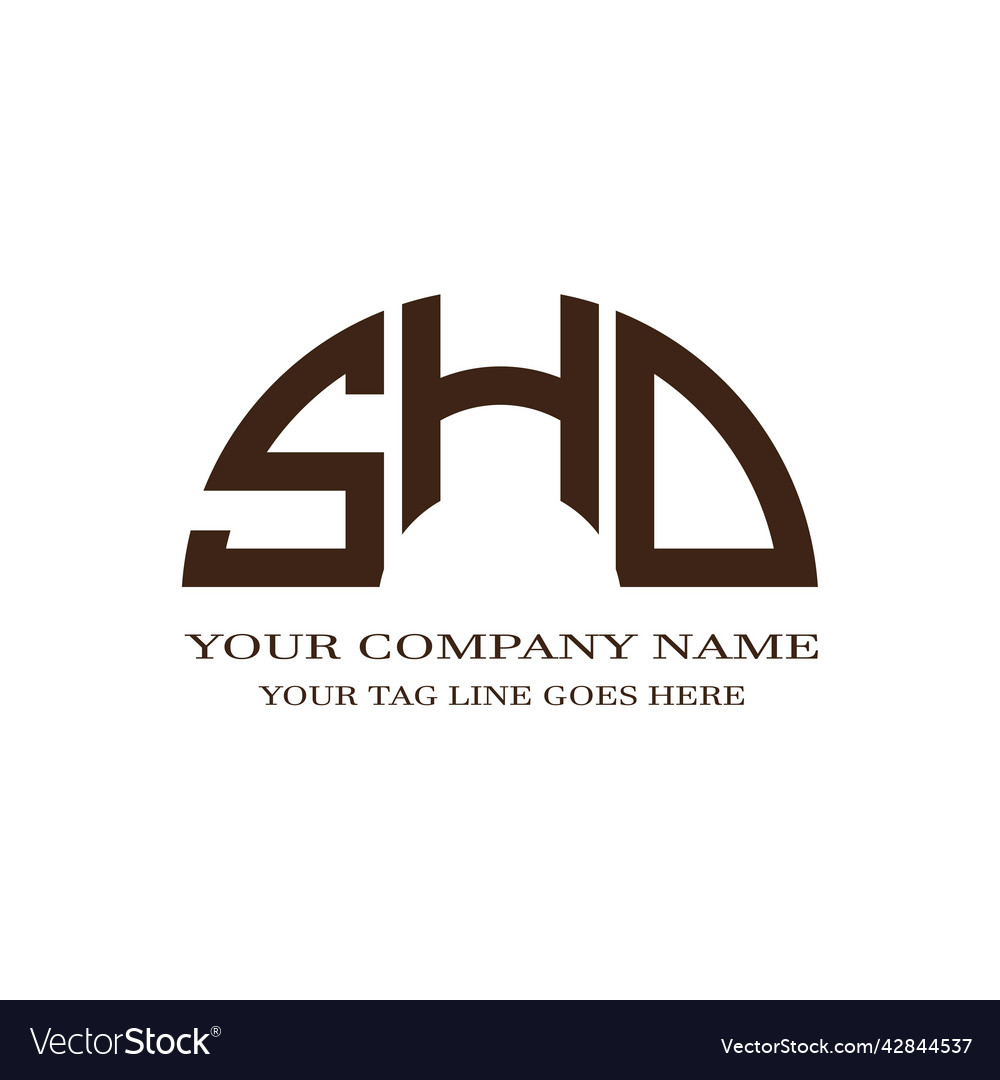 Shd letter logo creative design with graphic Vector Image