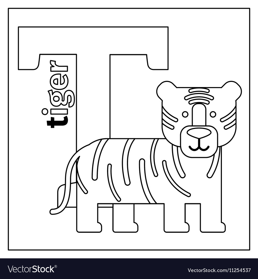 tiger-letter-t-coloring-page-royalty-free-vector-image