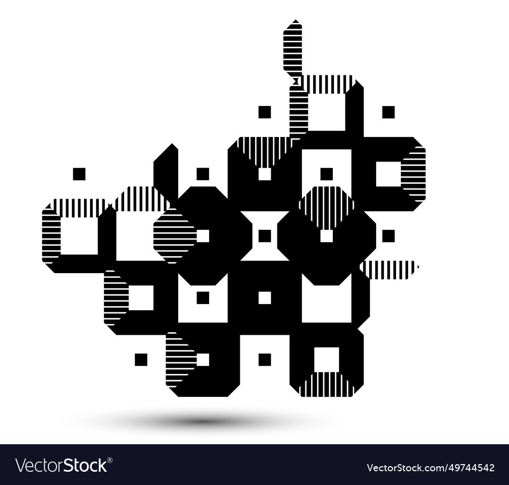 Abstract geometric black and white background Vector Image