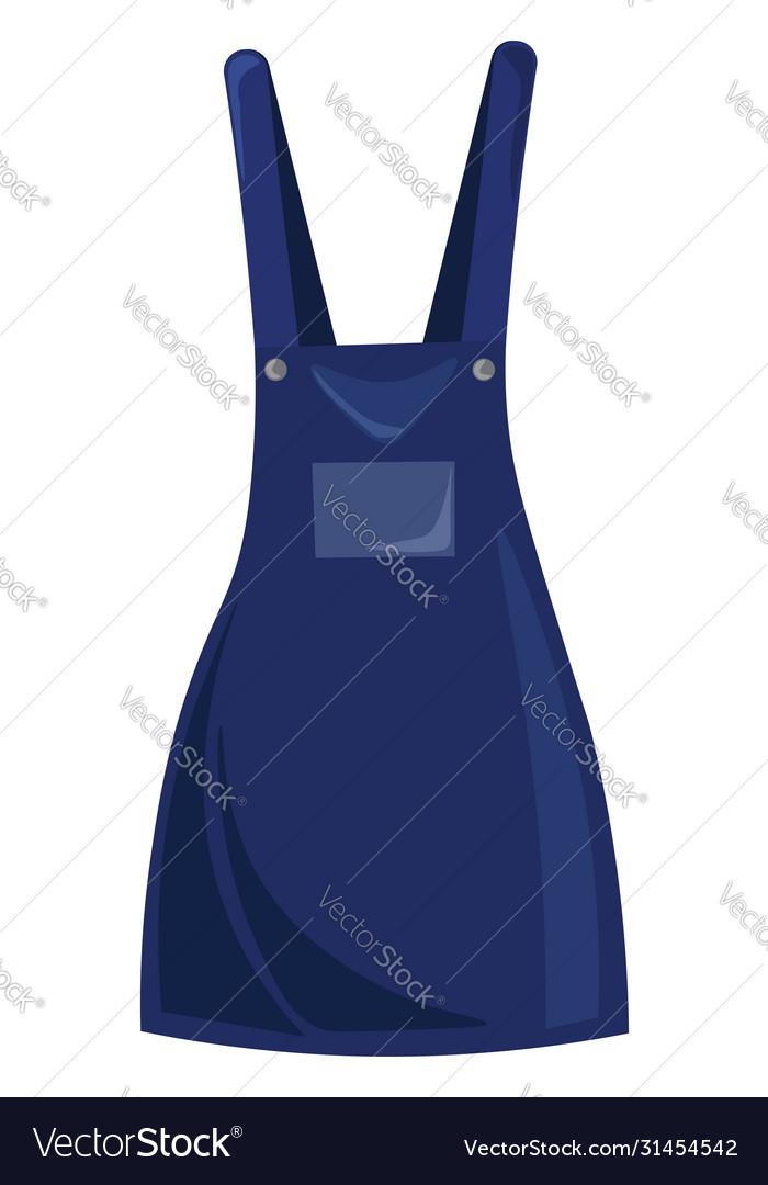 Blue apron on white background