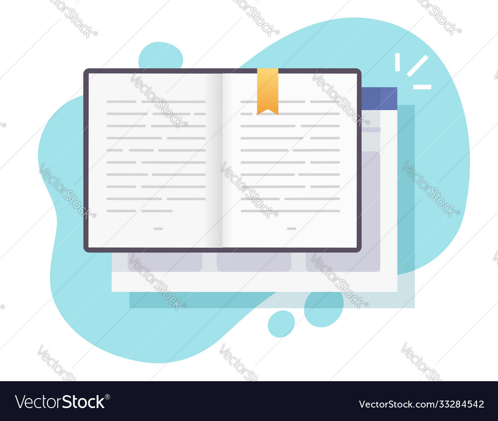 Book or notepad digital open online pages