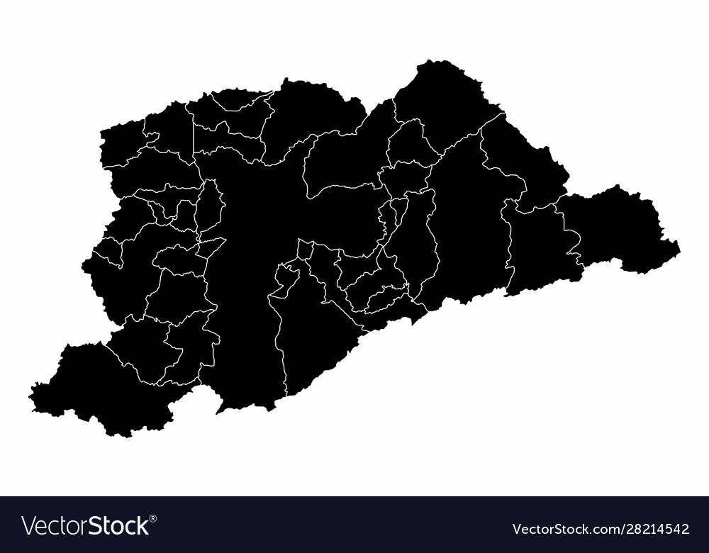 Greater sao paulo silhouette map vector image Greater sao paulo silhouette map