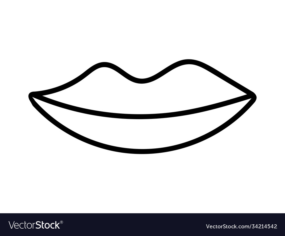 Isolated female lips on a white background Vector Image