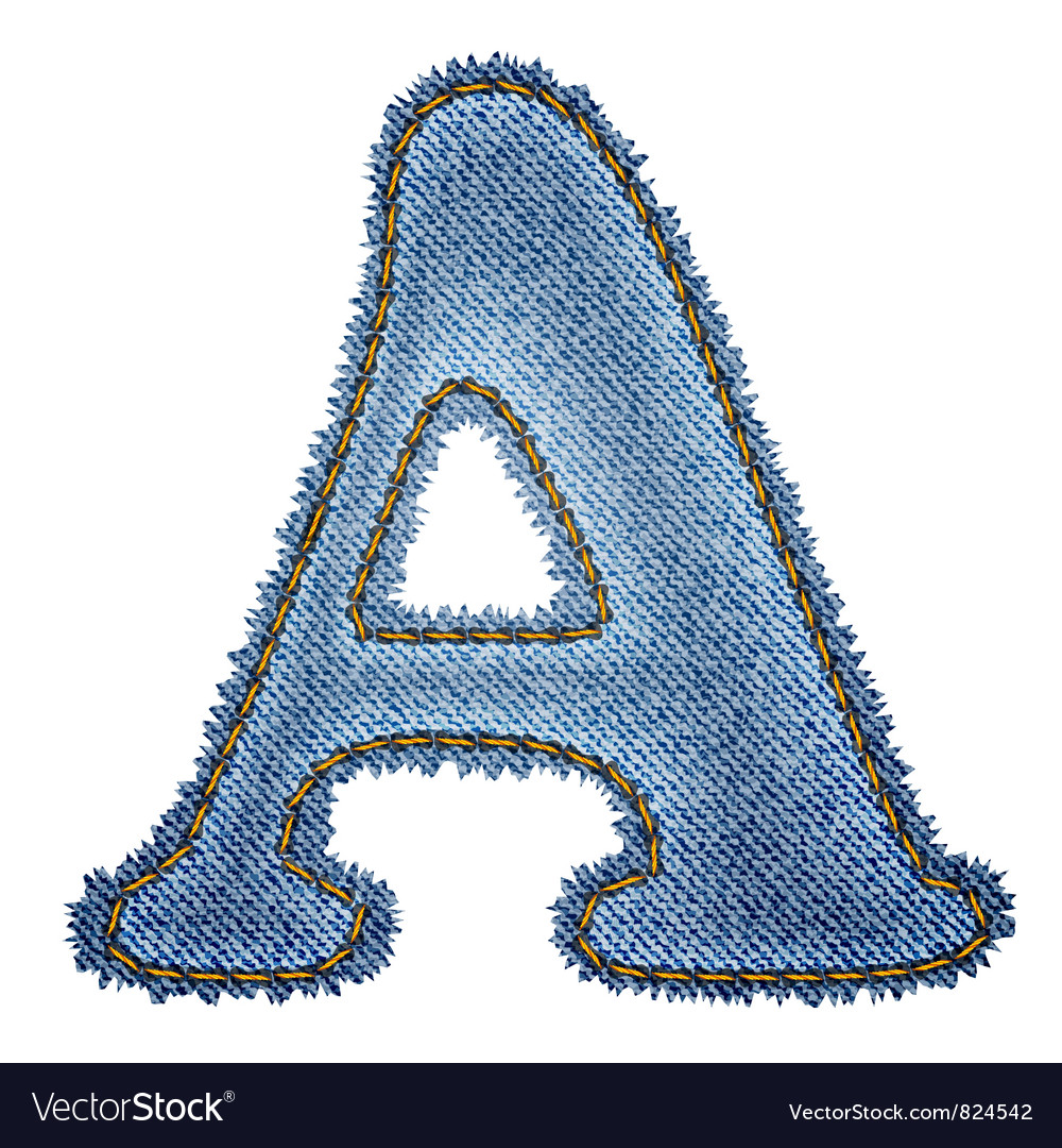 jeans-alphabet-denim-letter-a-royalty-free-vector-image