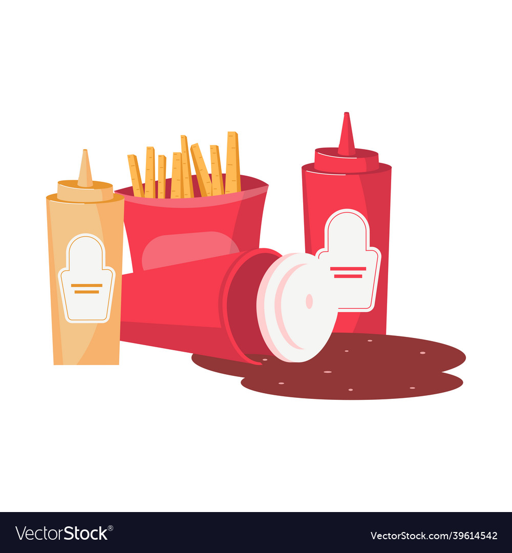Junk food composition vector image Junk food composition