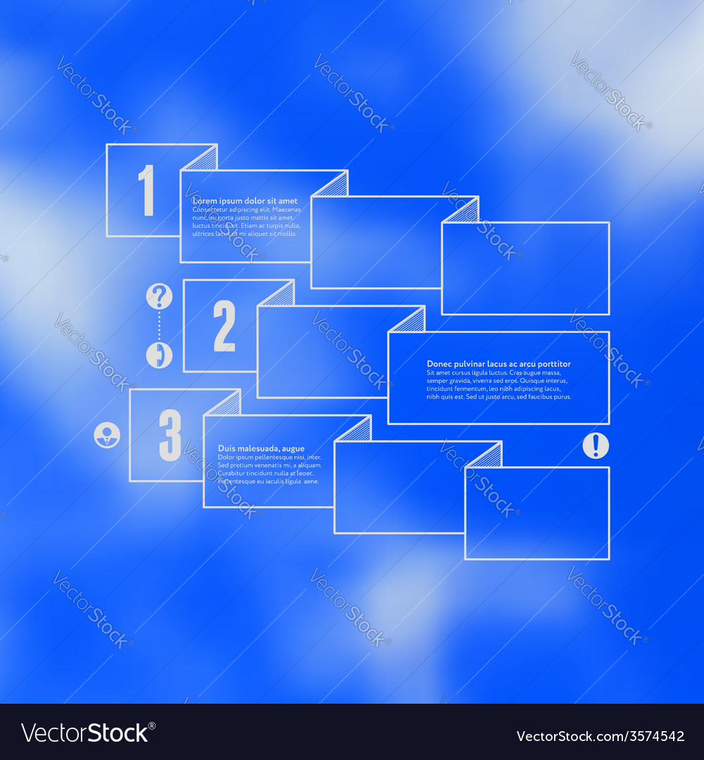 Numbered business infographic with blurry