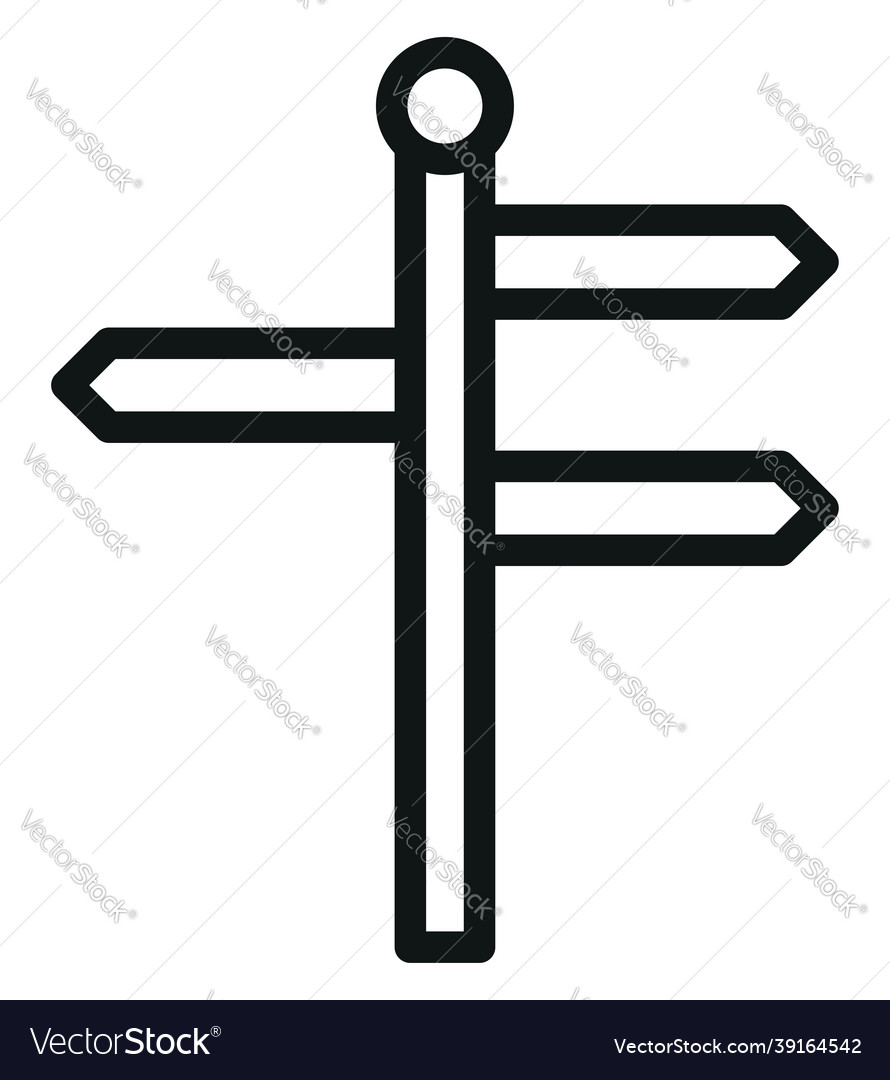 Park sign post on a white background