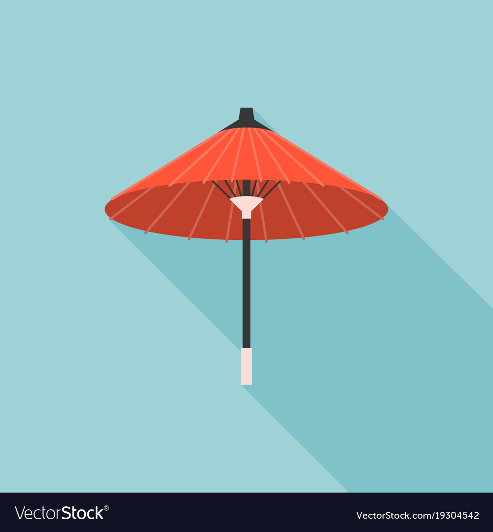 Retro paper umbrella in asian Royalty Free Vector Image