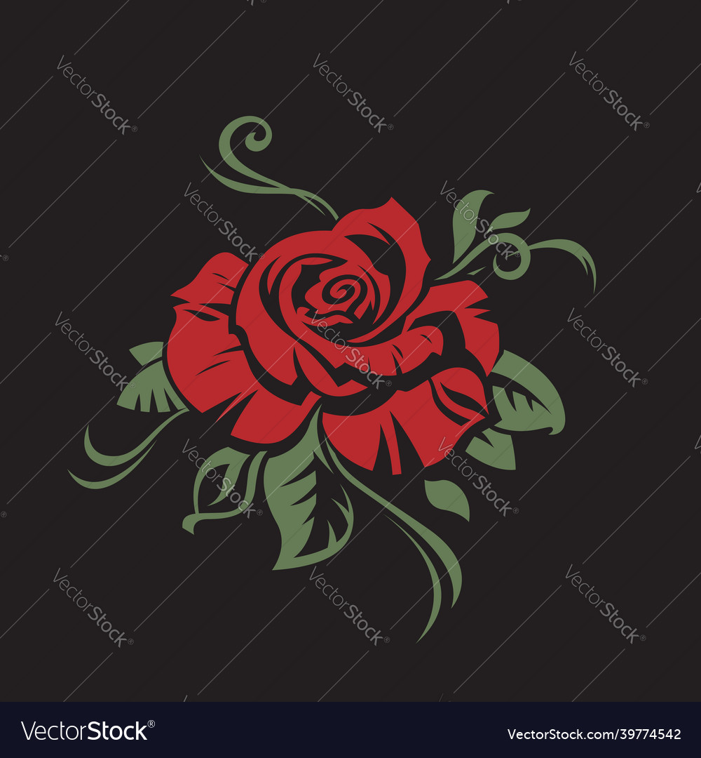 Rose bud image Royalty Free Vector Image - VectorStock