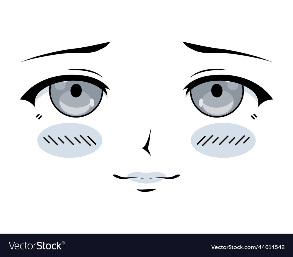 Premium Photo  Sad anime girl icon portrait black lines isolated