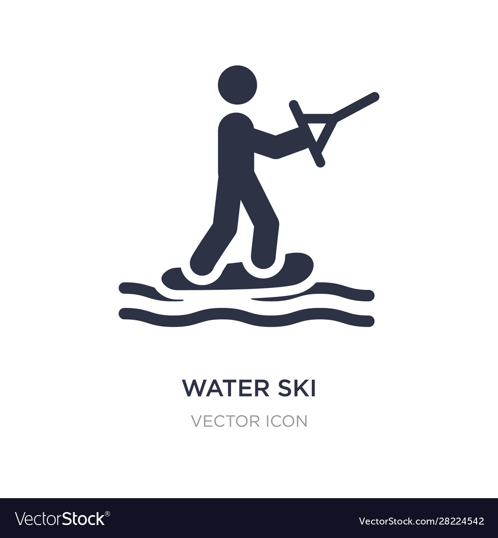 Water ski icon on white background simple element