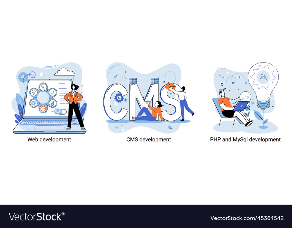 Website architecture concepts web development vector image Website architecture concepts web development