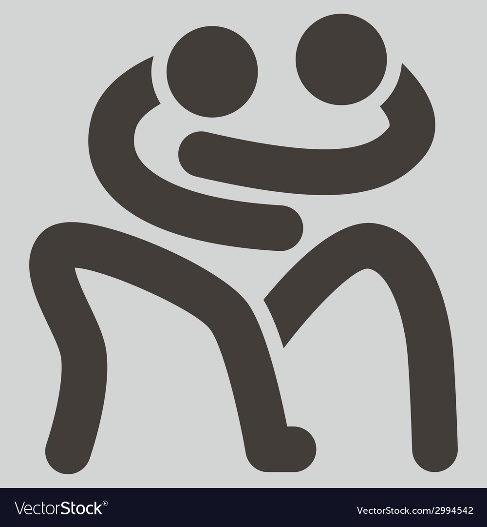 Wrestling freestyle icon Royalty Free Vector Image