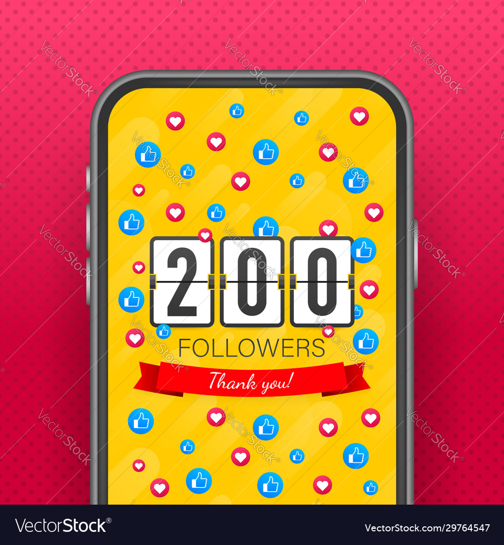 200 followers thank you social sites post