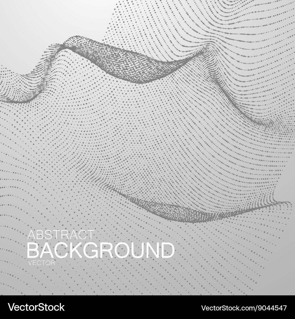 3D abstract digital wave Royalty Free Vector Image