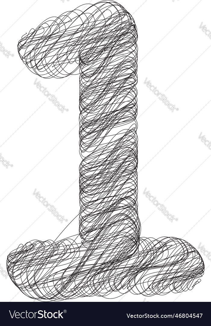 Abstract doodle number 1 vector image Abstract doodle number 1