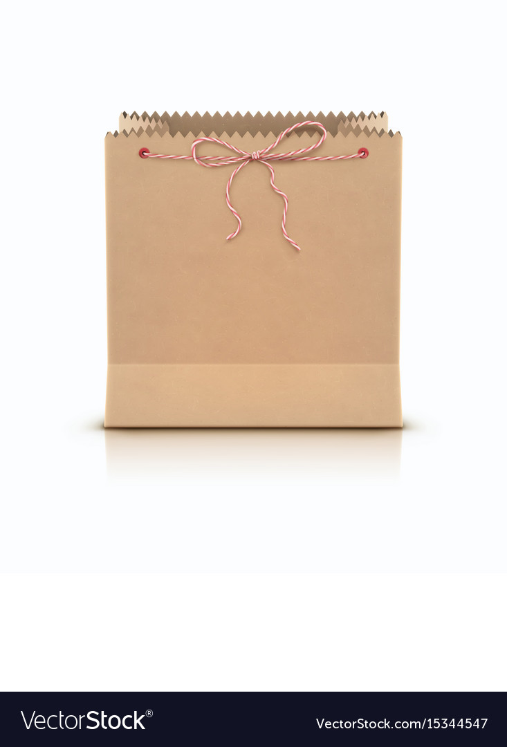 Brown paper bag Royalty Free Vector Image - VectorStock