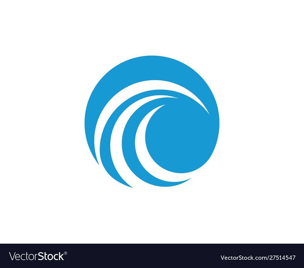 C letter water wave icon Royalty Free Vector Image