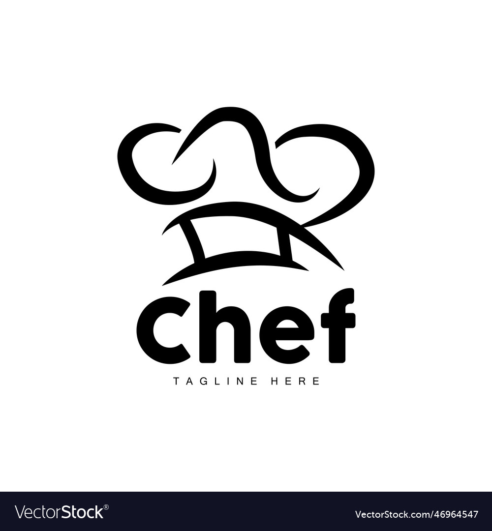 Chef hat logo cooking hand made hat Royalty Free Vector