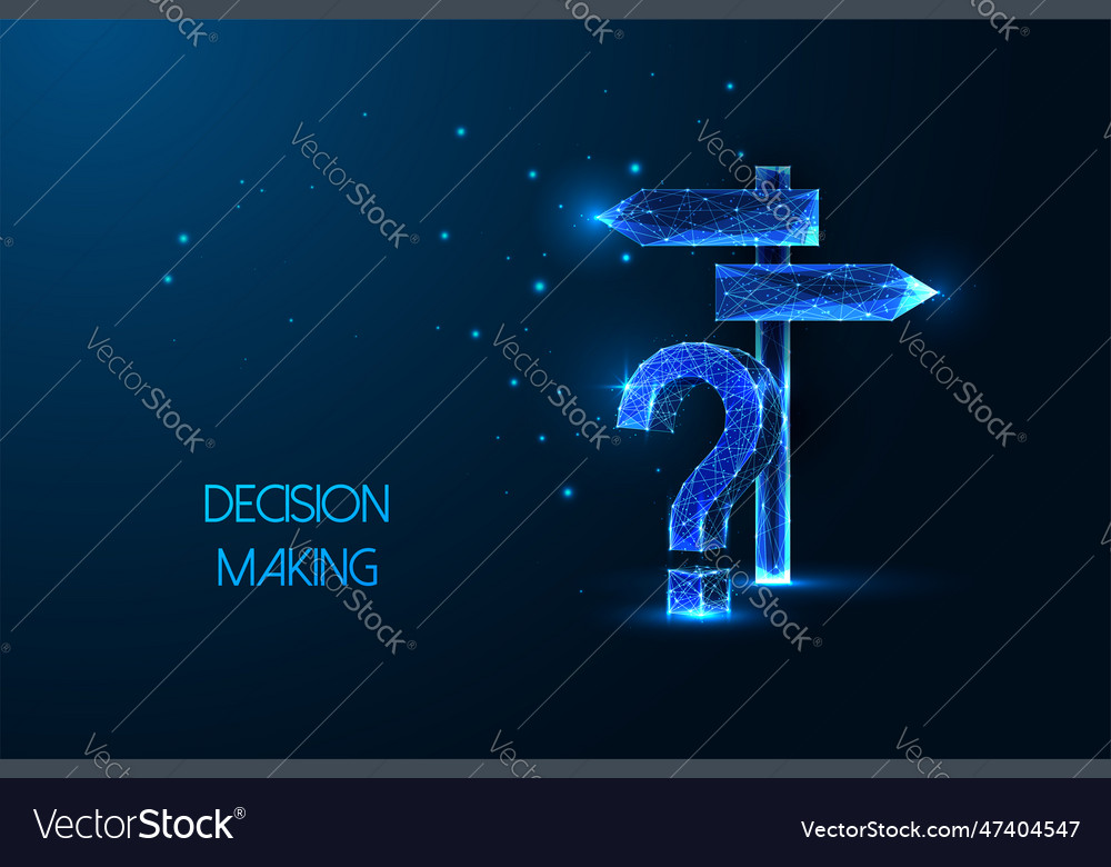 decision-making-problem-solving-futuristic-vector-image