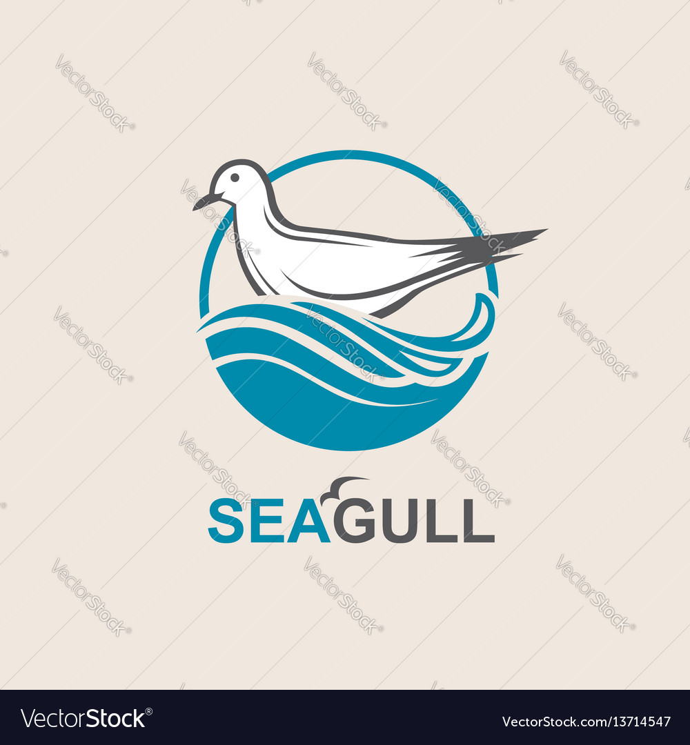 Icon of seagull Royalty Free Vector Image - VectorStock