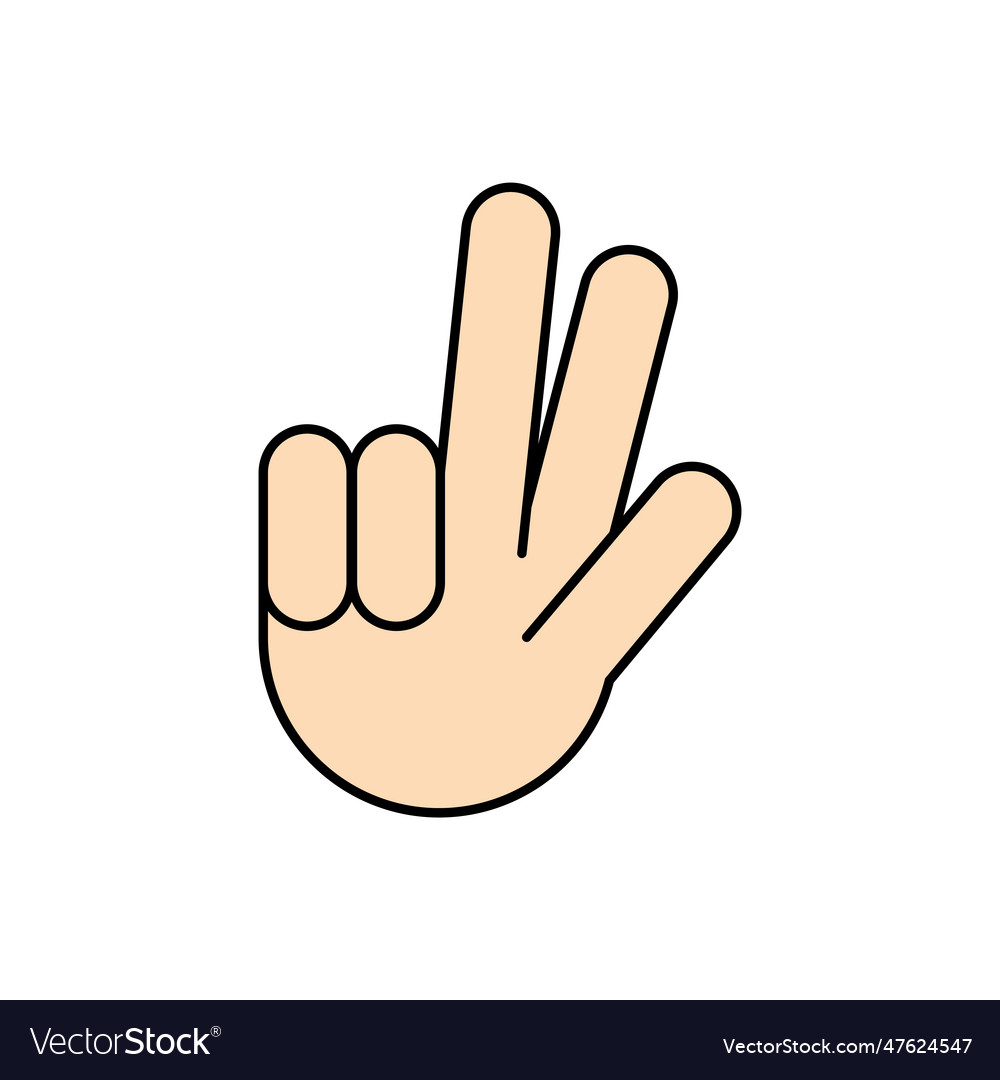 Isolated colored hand gesture icon Royalty Free Vector Image