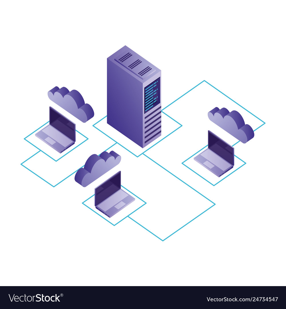 Laptop computer with cloud computing and server