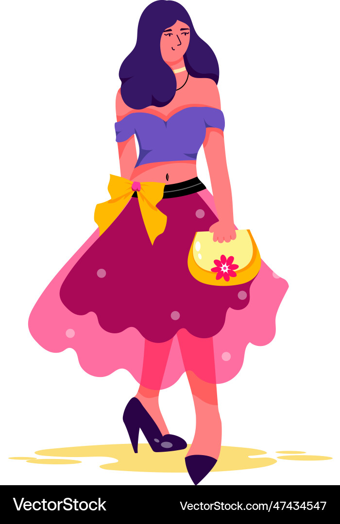 Model girl Royalty Free Vector Image - VectorStock