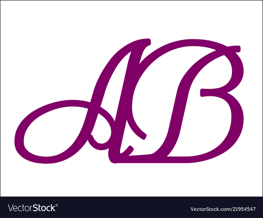 Monogram with letters Royalty Free Vector Image