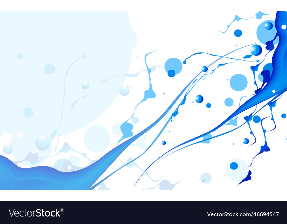 Organic liquid blue ocean flow background Vector Image