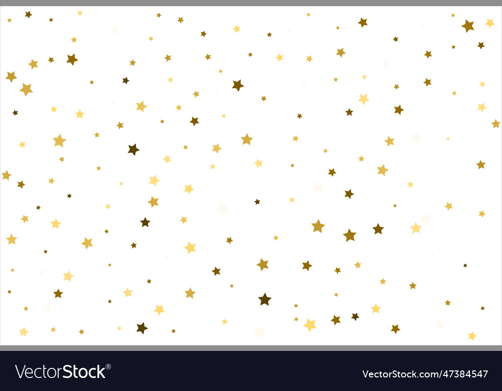 Random falling gold stars on white background Vector Image